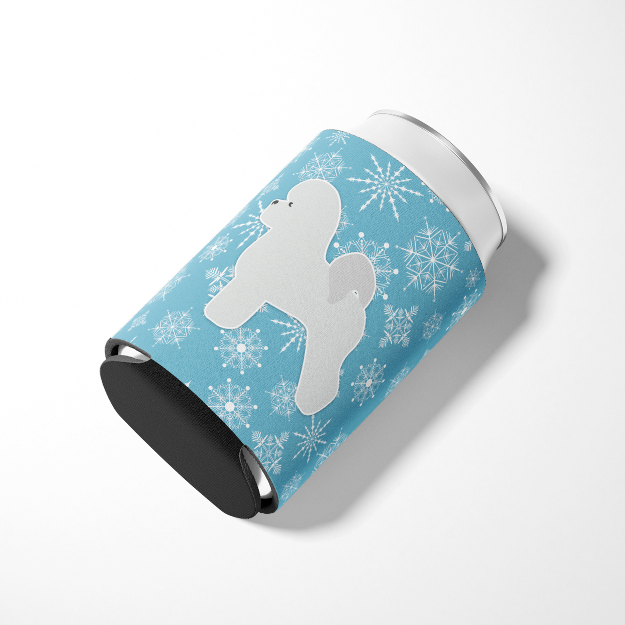 Winter Snowflake Bichon Frise Can or Bottle Hugger