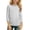 0-Light Gray472, variant on Tiijoy Toddler Girls Striped 3/4 Sleeve T-Shirt Casual Crew Neck T Shirt Top, Sizes 3-14