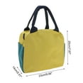 thumbnail image 5 of Unique Bargains 1 Pc Portable Color Matching Thermal Bag for Work 9.06"x5.51"x7.87" Yellow Green, 5 of 5