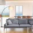 thumbnail image 4 of Brightech Logan Arc Standing Floor Lamp with LED Bulb and Drum Shade, Black, 4 of 10