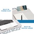 thumbnail image 5 of LapGear Designer Lap Desk with Phone Holder, Fits 15.6" Laptop, Gray Damask, Comfortable Cushion, 5 of 7
