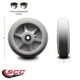 thumbnail image 2 of SCC-8" Thermoplastic Rubber Flat Tread Wheel Only w/Ball Bearing-600 lbs Cpty, 2 of 2