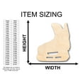 thumbnail image 2 of Unfinished Wood Hockey Skate Shape - Craft - up to 46" DIY 10" / 1/2", 2 of 3