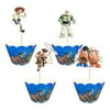 12 pcs Toy Story Toppers and 12 pcs cake Wrapper, party cake decorations (Toy Story)