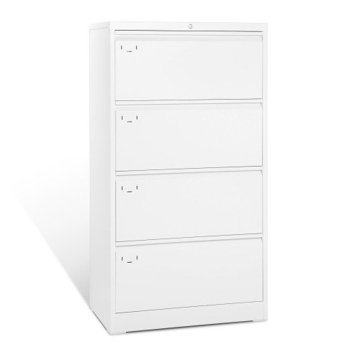 4 Drawers Lateral File Cabinets Metal Filing Storage Cabinet With Lock For Home Office Anti Tilt Structure White Walmart Com Walmart Com