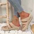 thumbnail image 6 of TKYCMSUAKI Closed Toe Sandals for Women Platform Dressy Wedge, Orthopedic Sandals Vintage Anti-Slip Arch Support Sandals Gladiator Outdoor Hollow Out Sandals, 6 of 9