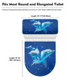 thumbnail image 5 of HELLHERO Whale Elastic Fabric Bathroom Toilet Cozy Set for Indoor Home Merry Christmas Toilet Lid Seat Cover Set with Stretch 2 Piece Set, 5 of 5