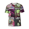 thumbnail image 5 of Invader Zim T-Shirt for Men Novelty 3D Pritneted Casual Short Sleeve Tees Shirt Summer Street T Shirt Top, 5 of 7