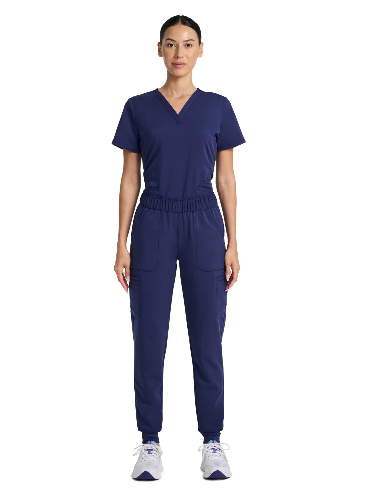 Scrubstar Ultimate Women’s Petite Antimicrobial Cargo Jogger Scrub Pant, Sizes XS–XL