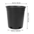 thumbnail image 5 of Raindrops 5Pcs Large Black Plastic Garden Flower Pots with Thickened Wear Resistant Design, 5 of 8