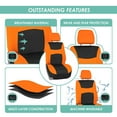 thumbnail image 6 of FH Group Light & Breezy Flat Cloth Car Seat Cover, Universal Orange Full Set Seat Covers with Air Freshener, 6 of 9