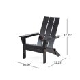 thumbnail image 2 of Aberdeen Outdoor Contemporary Acacia Wood Foldable Adirondack Chair, 2 of 11