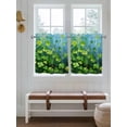 thumbnail image 2 of St. Patrick's Day 2 Panel Kitchen Curtains for Small Windows, Farmhouse Spring Green Clovers Plants Bathroom Tier Curtain, Short Window Treatment for Bedroom/Living Room 55"x24", 2 of 6