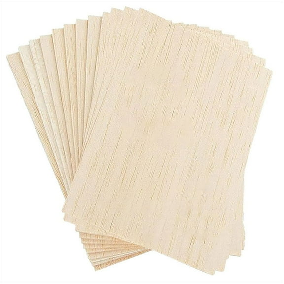 New Arrivals Wood Sheet for Crafts 20PCS Unfinished Sheets Thin Wooden Pieces Craft Board Blanks 150x100x2mm