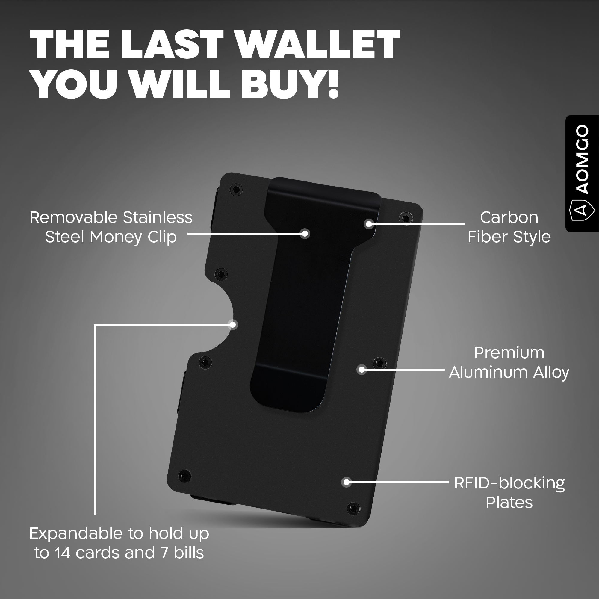 Aomgo Slim Wallet for Men with RFID Blocking photo 5