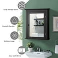 Gymax Wall-Mounted Bathroom Mirror Cabinet with Adjustable Shelf, Bath ...