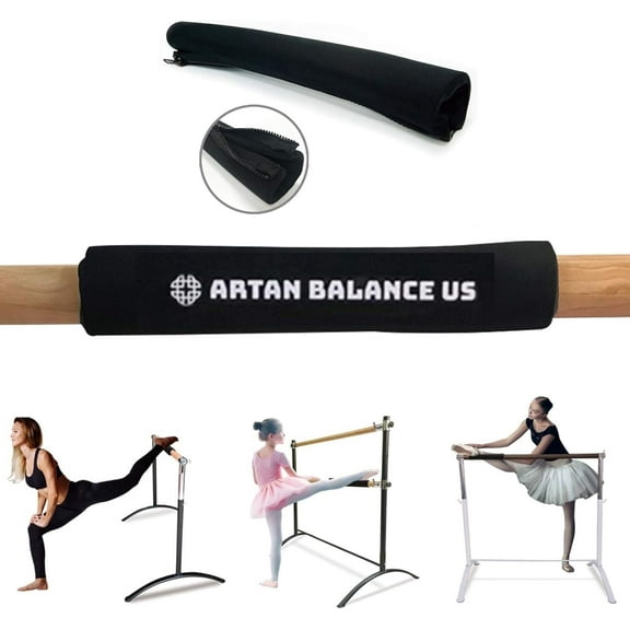 Artan Balance Ballet Barre Foam Detachable Protector Slider Pad Cushion with Zipper, 1 Count