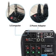 thumbnail image 3 of Mezclador De Sonido Mezclador de sonido de audio de 4 canales Mini consola mezcladora portátil USB con alimentación de 48V, 3 of 7