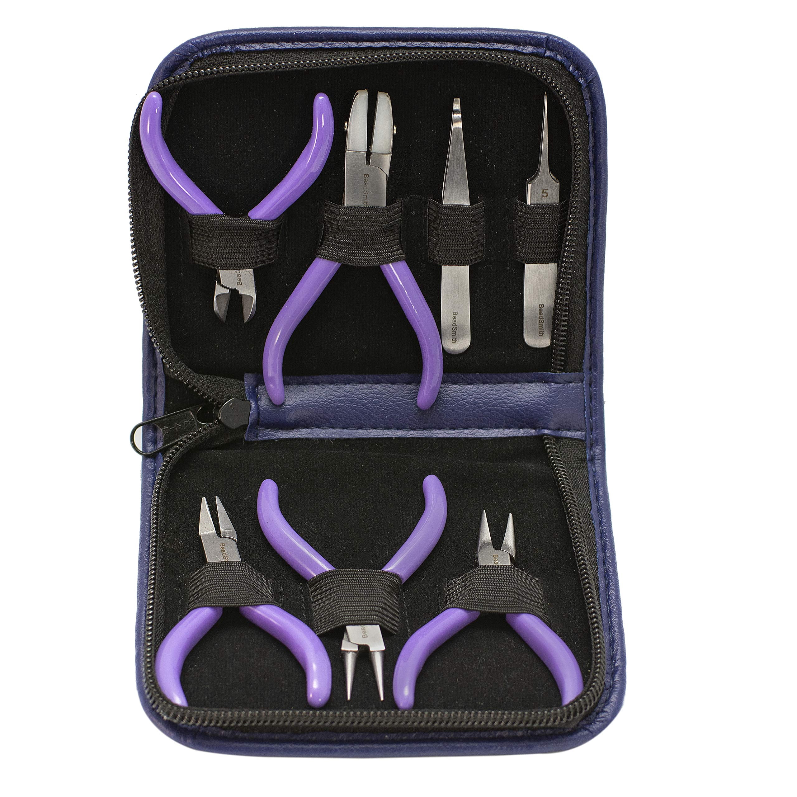 The Beadsmith Tiny Mini Jewelry Tool Kit - 7 Pc Set w/ Case