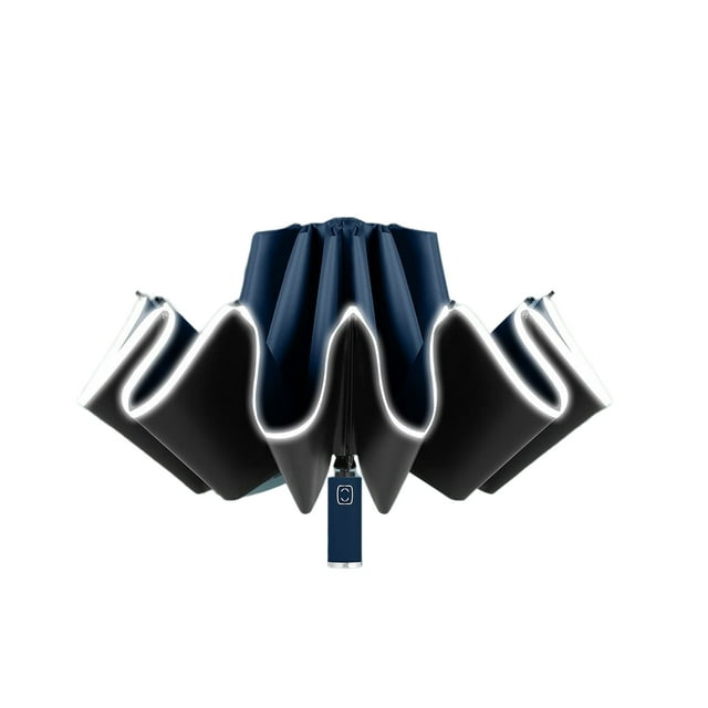 Soidarity Paraguas para hombre, impermeable, portátil, plegable, Protector de viaje, sombrilla de vinilo, 10 varillas, protección solar Personal, carpas Azul oscuro Soidarity OD029055-03