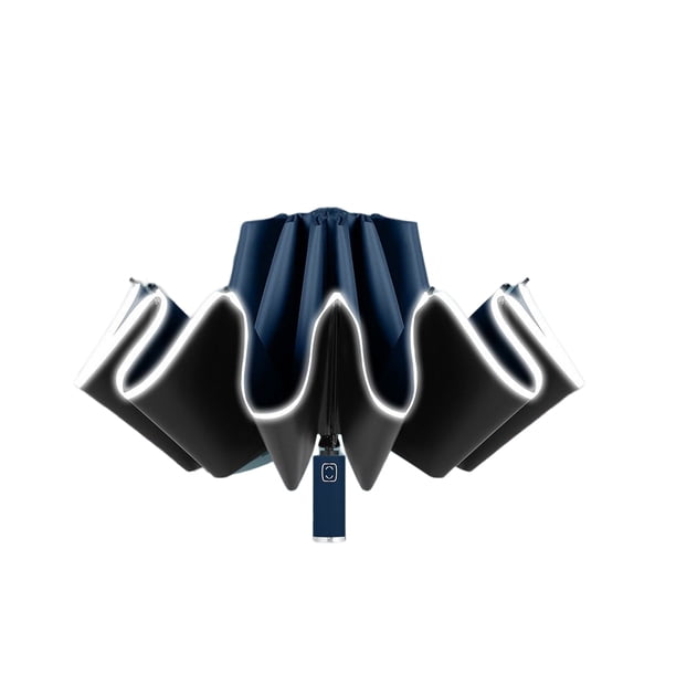 Soidarity Paraguas para hombre, impermeable, portátil, plegable, Protector de viaje, sombrilla de vinilo, 10 varillas, protección solar Personal, carpas Azul oscuro Soidarity OD029055-03