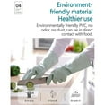 thumbnail image 3 of Colorful Household Gloves with Cotton Liner & Non-slip Grip, Water Resistant Reusable Dish Washing Rubber Gloves, PVC Unlined Kitchen Cleaning Gloves with Latex Free, Reusable Dishwashing Gloves, 3 of 6