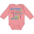 thumbnail image 3 of Inktastic Autism Support slogan Boys or Girls Long Sleeve Baby Bodysuit, 3 of 5
