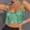 Green, variant on Women's Tank Top Color Beaded Top Crop Top Bra Summer Silver S