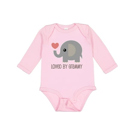 

Inktastic Loved by Grammy Gift Baby Boy or Baby Girl Long Sleeve Bodysuit