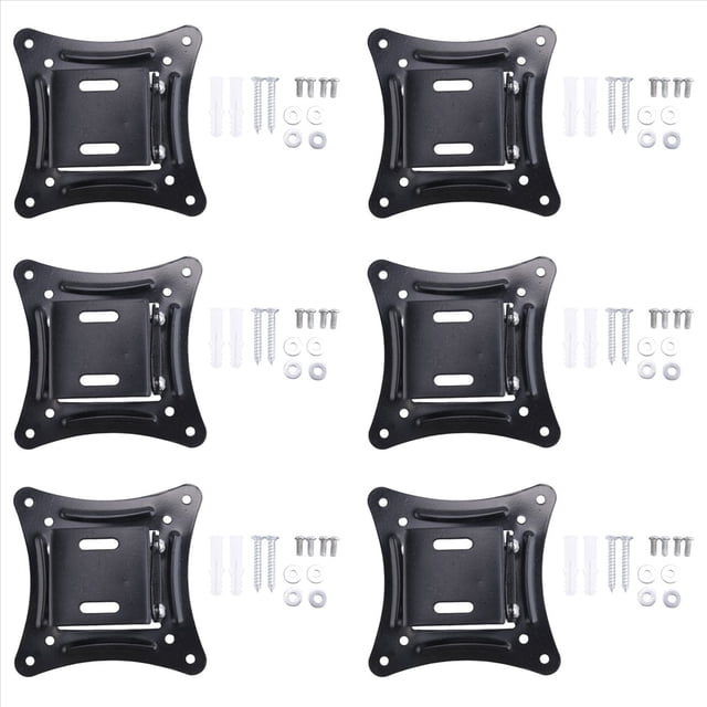 Support Mural Universel 6X pour Écran LCD LED 14-27 Pouces, Hauteur Réglable, Moniteur Rétractable Mural pour TV-C12, Support Mural Universel 6X pour Téléviseur, Noir