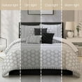 thumbnail image 2 of Apatite 7 Piece Comforter Set, California King, White Black, 2 of 4