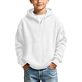 thumbnail image 3 of hengsof Toddler Boys Zip Fleece Hoodie Sweatshirt Waffle Long Sleeve Solid Color Sweatshirt with Pockets for Fall Winter, 3 of 8