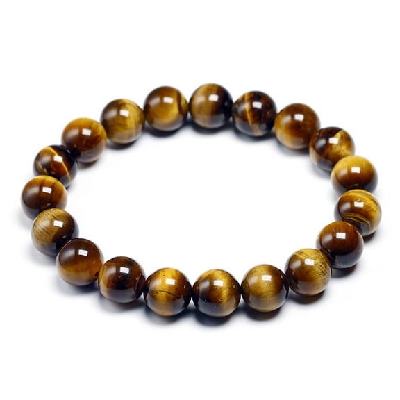 LINEL Women Natural Stone Bracelet Tigers Eye Stretch Beaded Bracelet