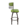 thumbnail image 4 of 860 Hunter 36" Swivel Bar Stool with Bronze Finish and Canter Kiwi Green Seat and Back, 4 of 5
