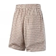 thumbnail image 4 of CONZONE Men'S Baggy Shorts Elastic Waist Drawstring Summer Shorts For Men Casual Plaid Lightweight Shorts With Pockets, 4 of 4