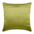 thumbnail image 3 of Pillow Cover, Earthy Green Designer Pillow Covers 16x16 inch (40x40 cm), Silk Pillowcase&nbsp;With Zipper, Nature & Floral, Zardozi, Crystal, Traditional Accent Throw&nbsp; - Flower Jewel, 3 of 3