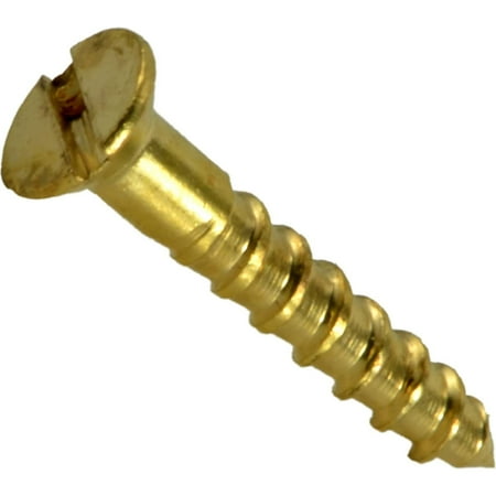 

QHinTIME 014973437466 Slotted Flat Wood Screws 0 x 3/8 Piece-40