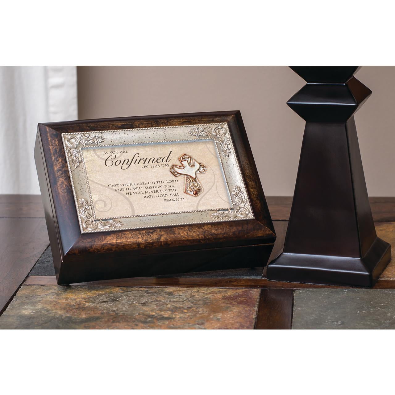 Cottage Garden Italian Inspired Inspirational Music Box - Confirmation Plays Amazing Grace