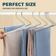 thumbnail image 3 of Metal Pants Hanger Set - 50 Pieces Elegant Non-Slip Closet Space Saving Hanger Set for Pants, Trouser, Blankets, and Jeans with Open Ended Sleek Design - Gray, 3 of 6