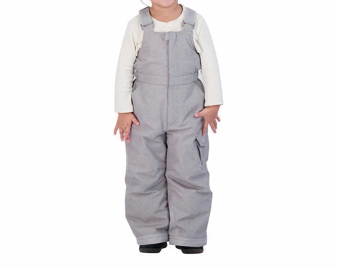Gerry Kids' Snow Pant with Bib, Gray Size 5