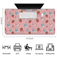 thumbnail image 5 of Long Mouse Pads for Desk,Pink Cow Milk Strawberry Pattern Desk Mats on Top Of Desks, Desk Mouse Pad Extra Large with 3mm Non-Slip Base and Stitched Edge for Gaming,Office,Work,Home 47.3"x23.6", 5 of 6