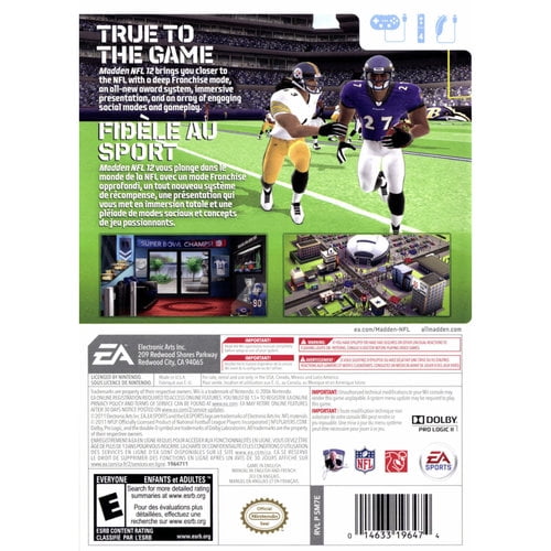 Merchandiser Lounge storting Madden NFL 12 (Wii) - Walmart.com