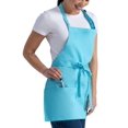 thumbnail image 3 of Delantal Unisex Chef Works con Tres Bolsillos Turquesa, 3 of 4