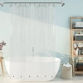 thumbnail image 2 of Mrs Awesome PEVA 8G Stall Shower Curtain Liner Clear Waterproof-60"W x 72"H, 3 Bottom Magnets, 2 of 8