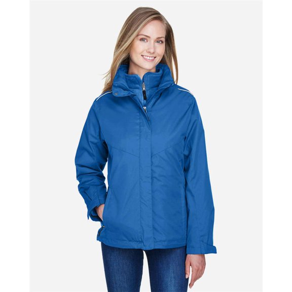 CORE365 78205 Women's 3-in-1 Jacket with Fleece Liner-True Royal-2XL