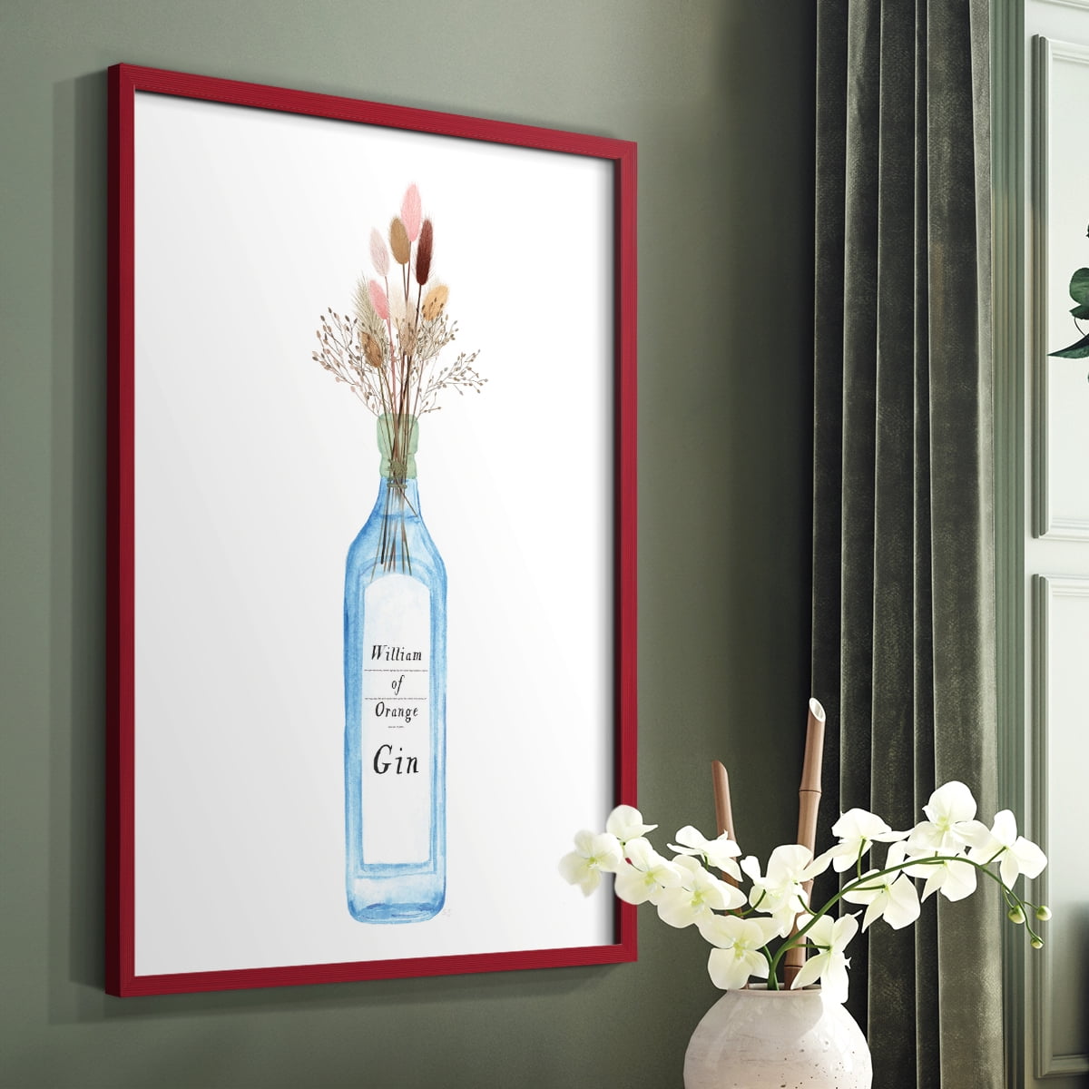 William of Orange Gin Framed Print - Solid Wood in Single Picture Frame Solid Wood 2 Framed Print
