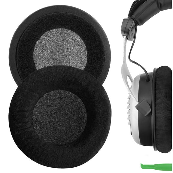 Geekria Comfort Velour Replacement Ear Pads for Beyerdynamic DT440, DT770, DT790, 797, 860, 880, 990, DT990PROX, T 5P, 70, 90, HS 200, 400, 800, MMX300, RSX700 Headphones (Black)