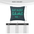 thumbnail image 4 of ZICANCN Game Slogan Print Green Throw Pillow Covers, Bed Couch Sofa Knit Decorative Pillow Covers for Living Room Farmhouse, 20"x20", 4 of 8