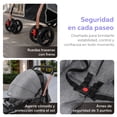 thumbnail image 4 of Carriola Para Bebé Yei Gris Plegable Con Asiento Reclinable, Ruedas 360° Y Cinturón De 5 Puntos, 4 of 6