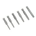 thumbnail image 1 of Unique Bargains Juego de puntas de destornillador Torx magnéticas de 1/4" de vástago hexagonal de 2" de longitud T10-T40 Acero S2 6 piezas, 1 of 5